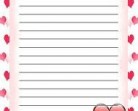 Papel de carta romântico para imprimir