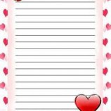 Papel de carta romântico para imprimir