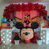 Decoração de festa infantil da Minnie Vermelha