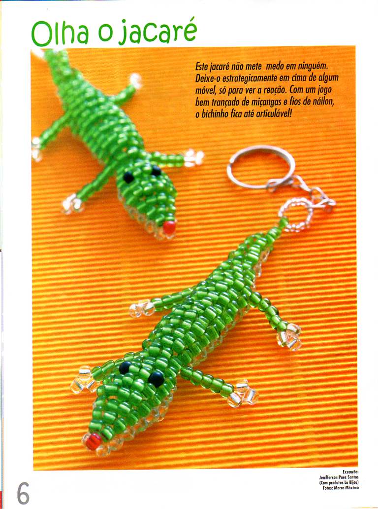 bichinhos de miçangas jacaré1