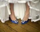 Decoração de casamento azul royal e branco