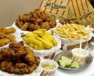 Franquias de frango frito