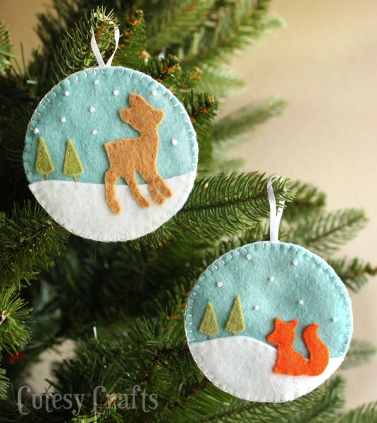 Há muitas ideias de artesanatos de Natal em feltro, escolha as suas preferidas (Foto: cutesycrafts.com)                    