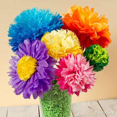 Sua casa ou a sua festa vai ficar linda com este arranjo de flores de papel de seda (Foto: partycity.com) 