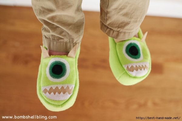  Esta pantufa infantil divertida pode também ter os detalhes que você preferir (Foto: best-hand-made.net) 