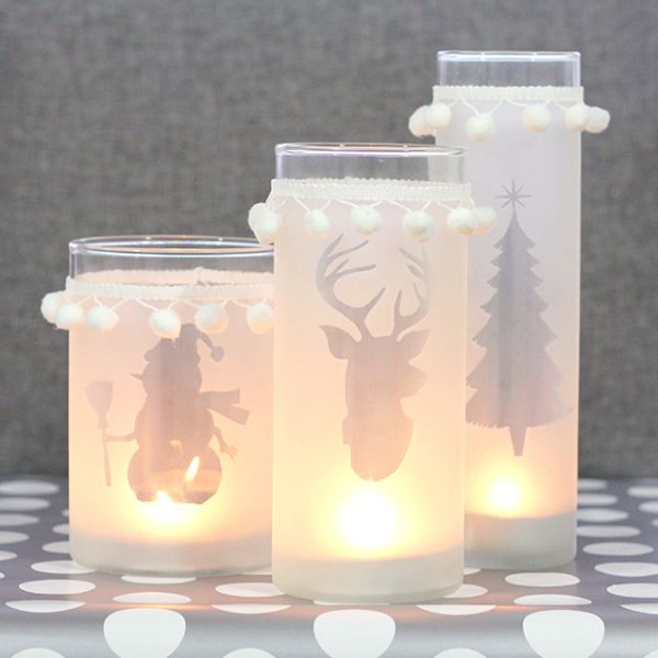 Este porta-velas para o Natal pode ter o desenho que você preferir (Foto: visualmeringue.blogspot.ca)