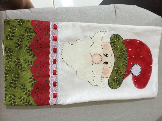 Dicas de Pano de Prato de Natal com Patchwork