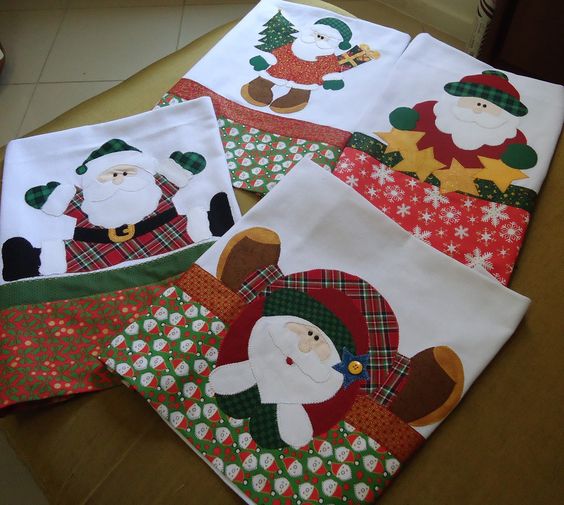 Dicas de Pano de Prato de Natal com Patchwork