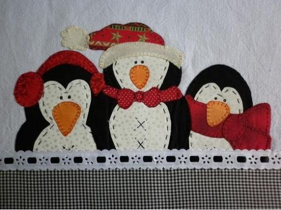 Dicas de Pano de Prato de Natal com Patchwork