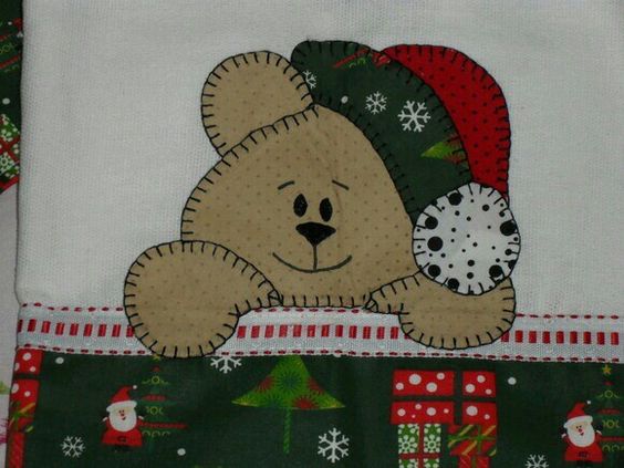 Dicas de Pano de Prato de Natal com Patchwork