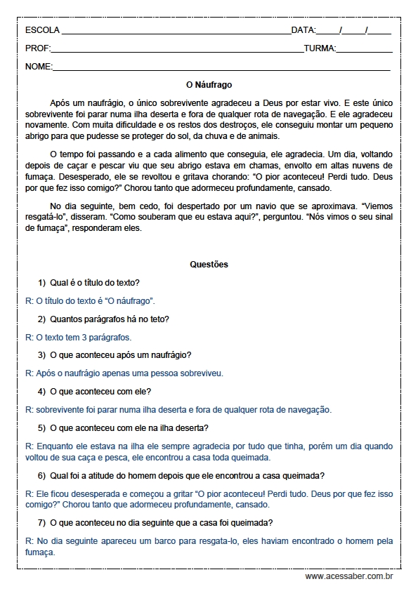 Interpretação de Texto