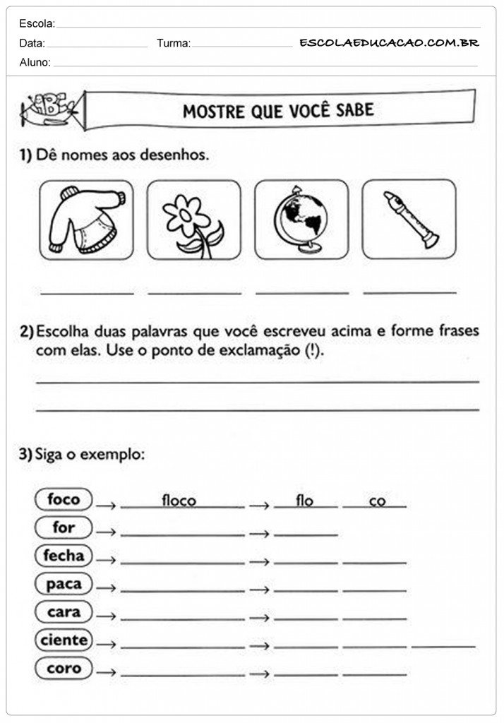 Dicas de Atividades para Alfabetizar 2º ano