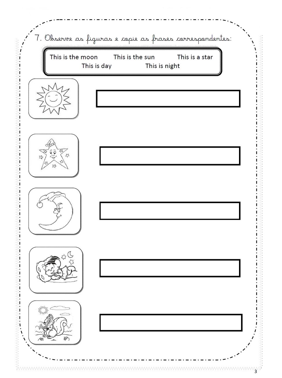 Dicas de Exercícios de Inglês para Imprimir para Ensino Fundamental