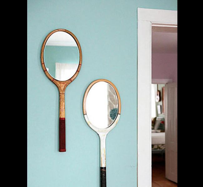 molduras de espelho com raquete