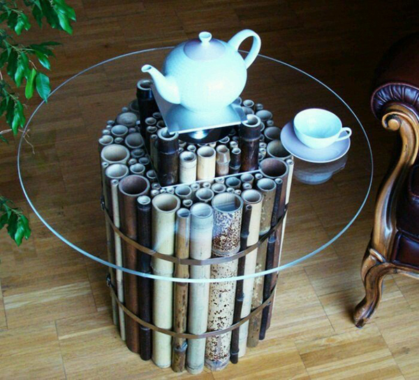mesa de bambu