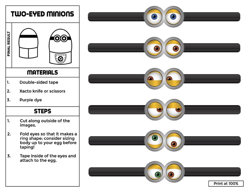 Minions olhos festa