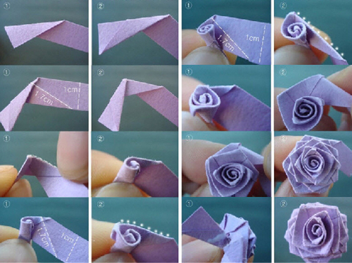 origami rosa