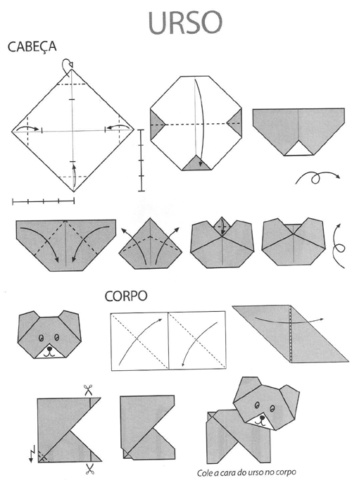 origami ursinho