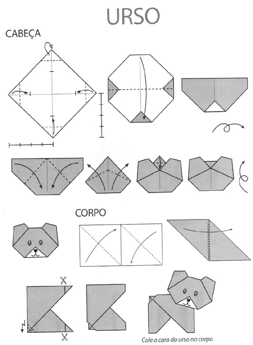 origami ursinho