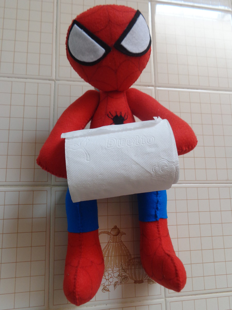 porta papel higienico homem aranha