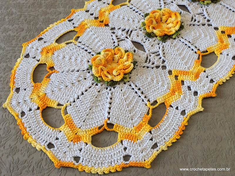 flor de croche laranja