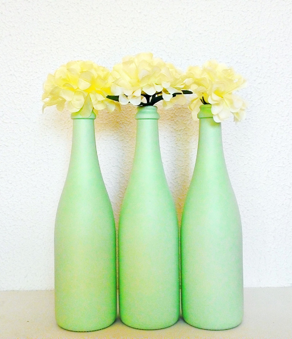 garrafa de vidro verde