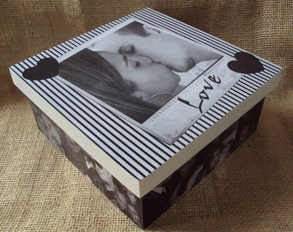 caixa decorada de mdf namorados