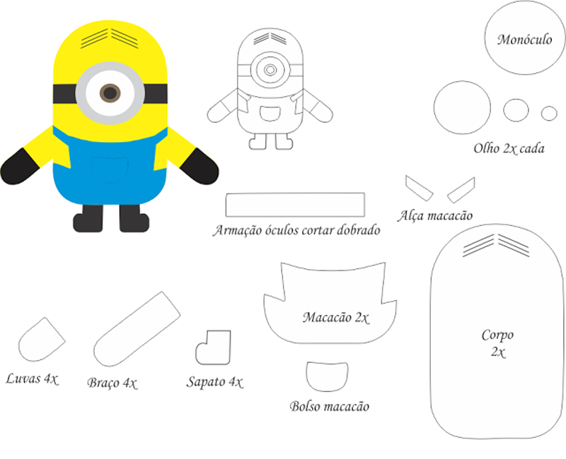 molde minions de eva