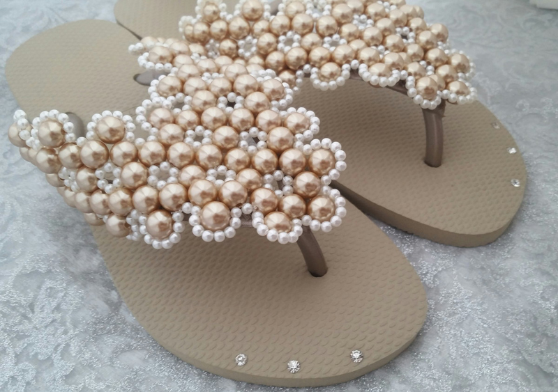 chinelo decorado strass