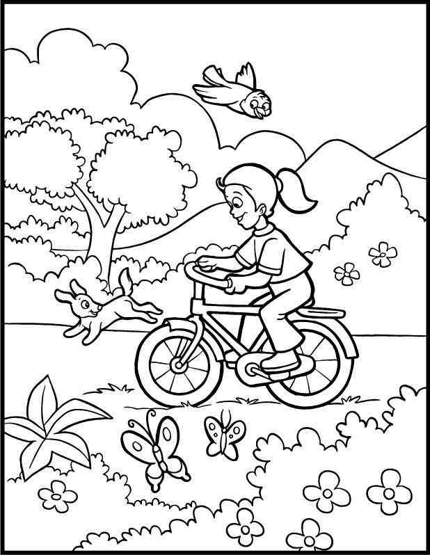 desenho da primavera para colorir