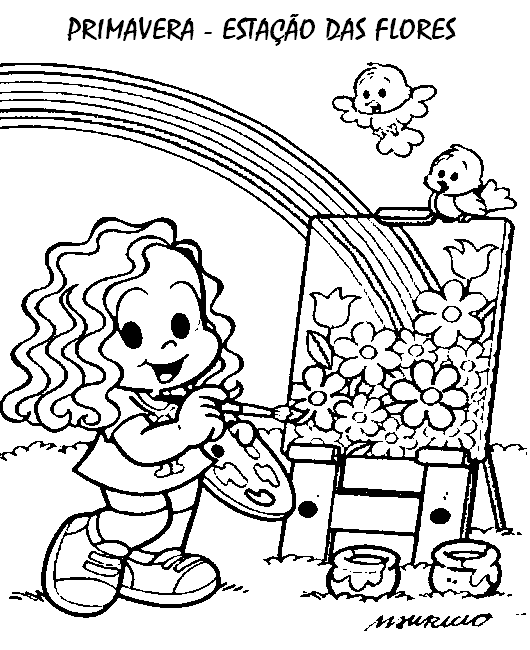 desenhos para colorir primavera educação infantil