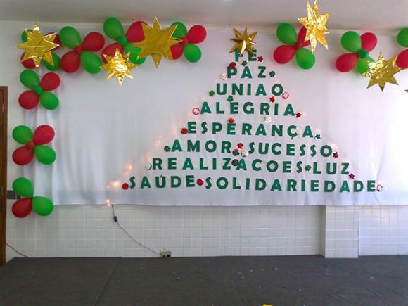 painel de natal com mensagens