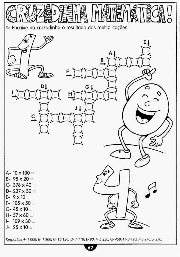 atividades de matemática 4 ano multiplicação