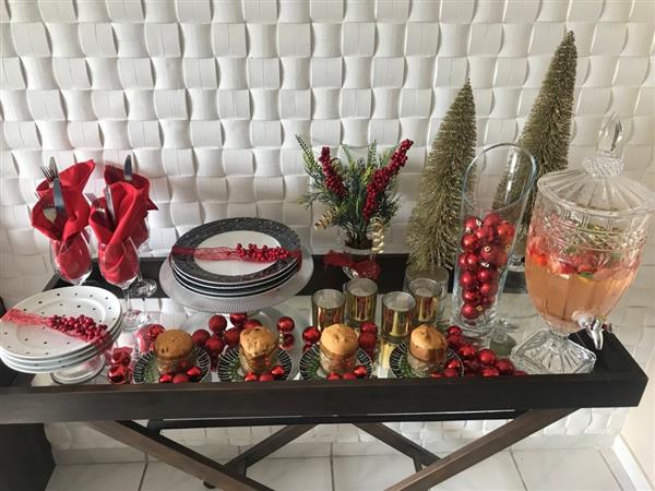 decoração de natal para mesa de jantar