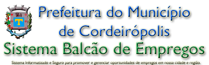 Vagas abertas em Cordeirópolis – Balcão de Empregos