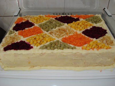 Fotos de decoração de torta salgada de pão de forma