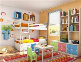 Decoração de quartos coloridos