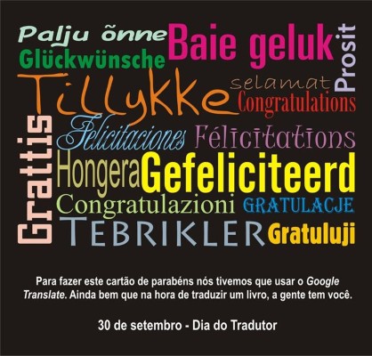Mensagem para o dia mundial do tradutor
