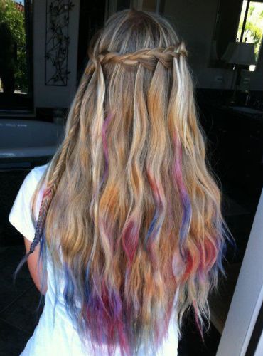 Mechas Coloridas Cabelos com Mechas Coloridas
