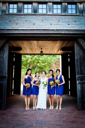 Madrinhas com vestidos azul royal (Foto:Divulgação)