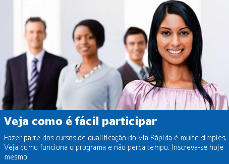 Cursos gratuitos Via Rápida 2013 2014 – São 100 mil vagas