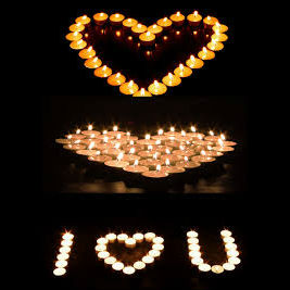 Decoração com velas para o Dia dos Namorados