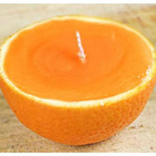 Vela feita de casca de laranja passo a passo