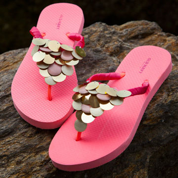 Havaianas decoradas com paetês passo a passo