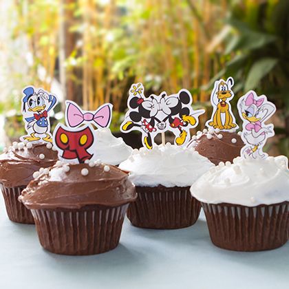 Moldes da Turma do Mickey para decorar cupcakes