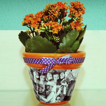 Vasinhos de flores decorado com fotos passo a passo
