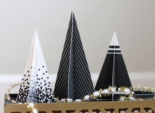 Moldes de Árvore de Natal de Papel 3D