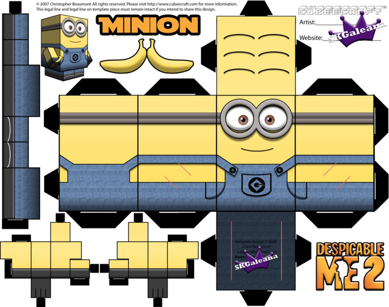 Molde dos Minions para Imprimir 26 Modelos