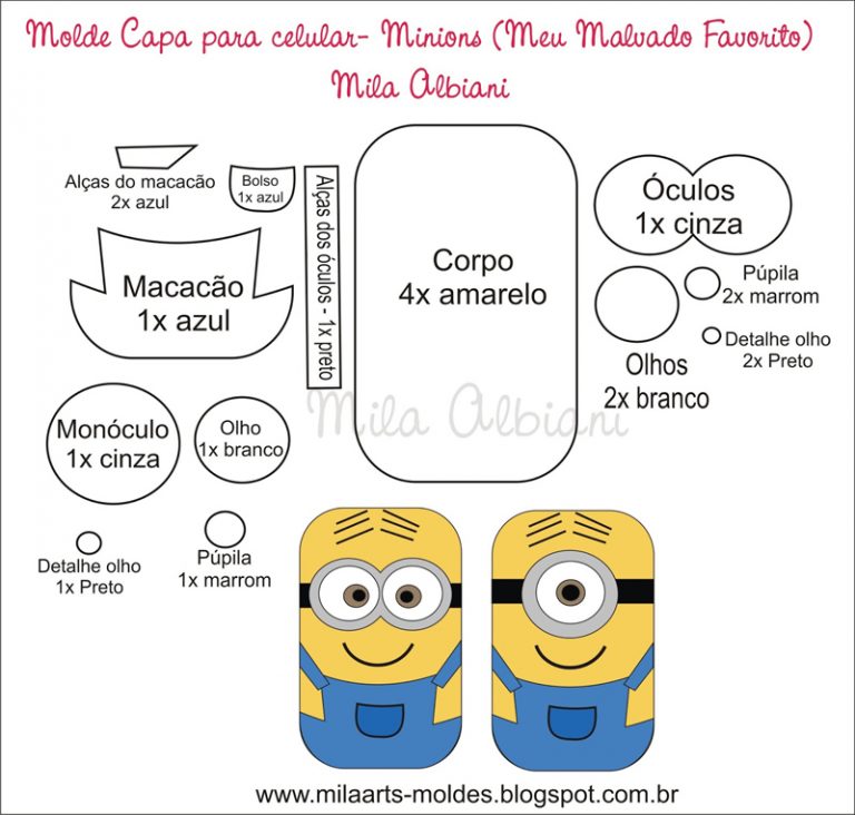 Molde dos Minions para Imprimir: 26 Modelos