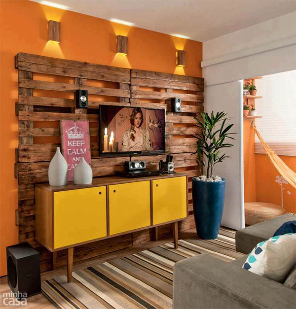 decor com pallets painel